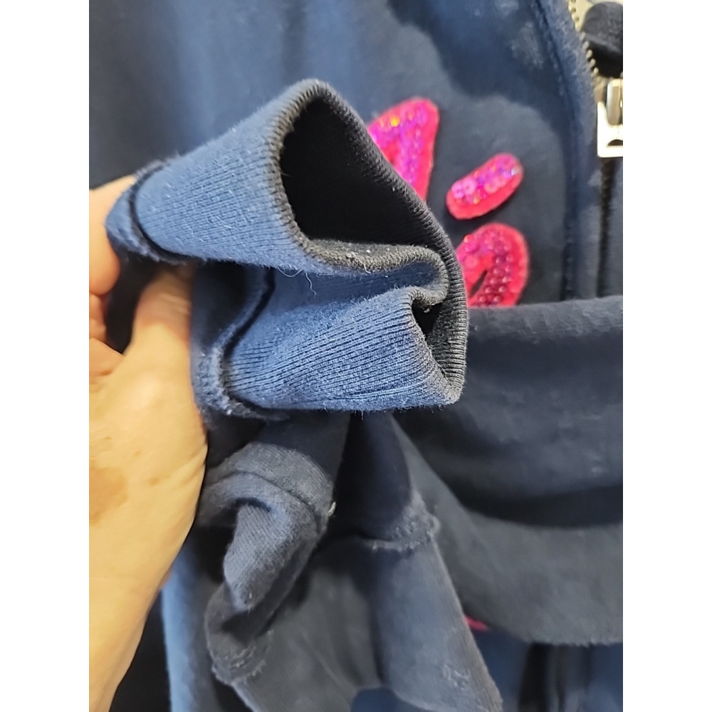 Aeropostale Zip Hoodie Womens Large Navy Pink 90s Y2K - Picture 5 of 16